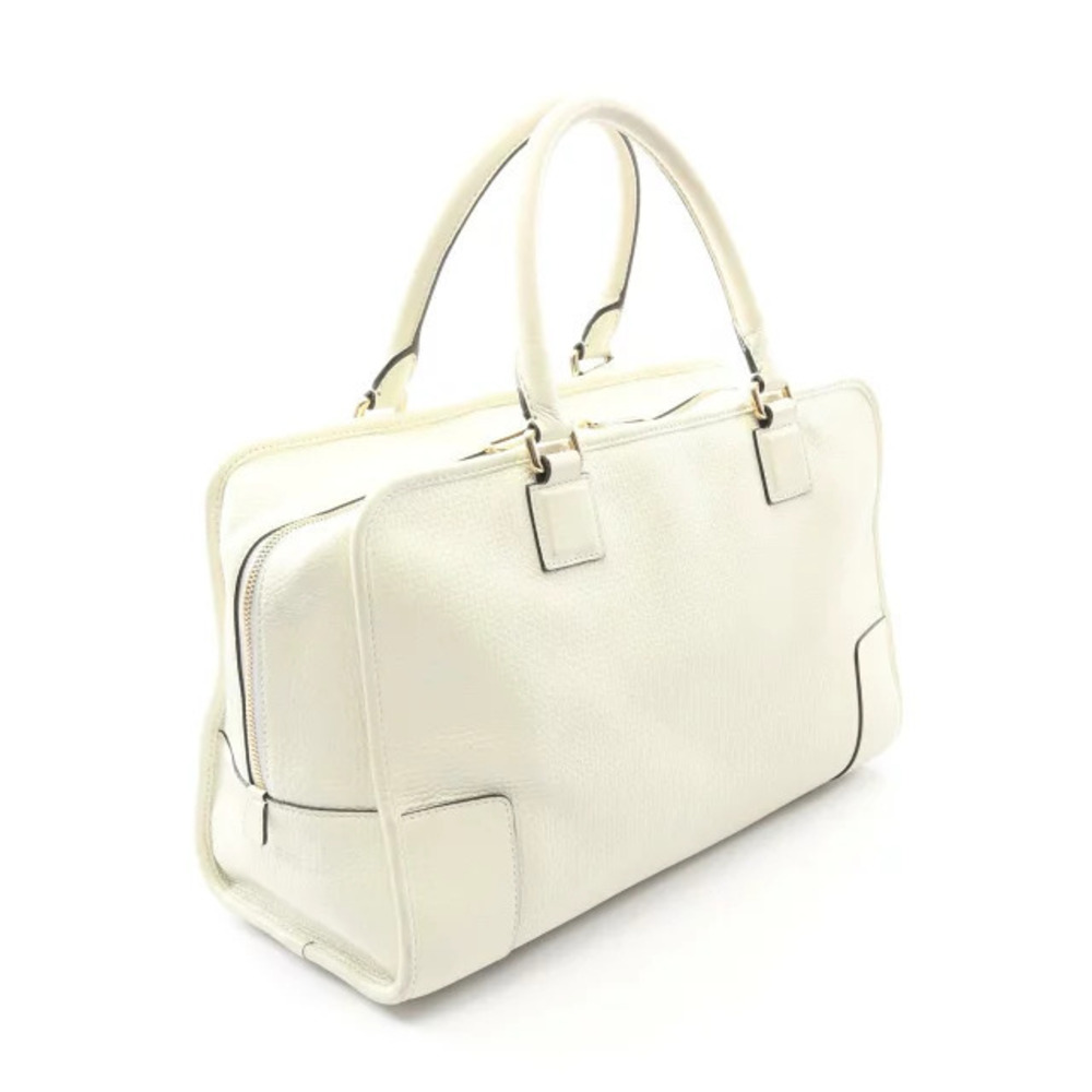 Loewe Leather Amazona Handbag White